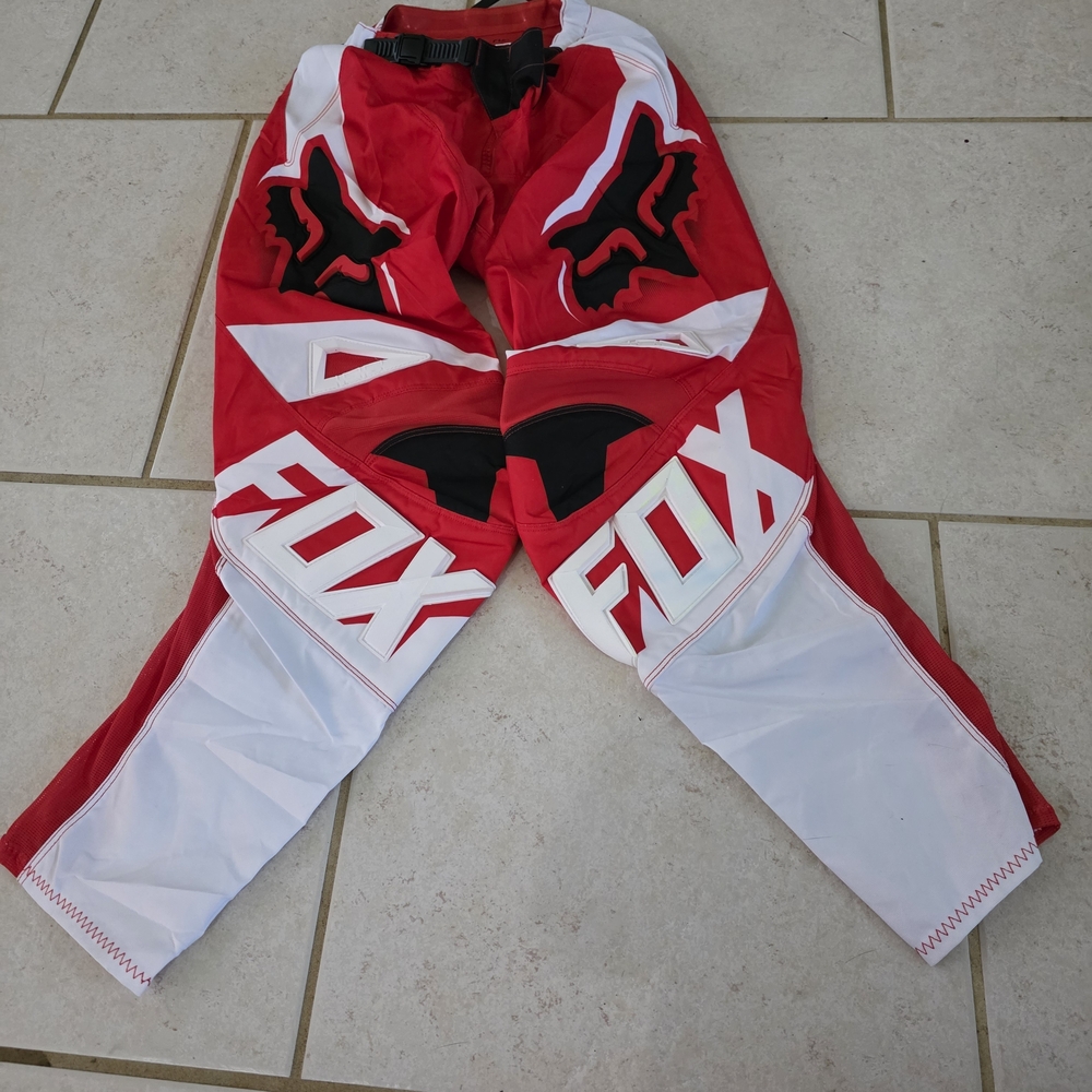 FOX Red and White MX/Gear Pants / Motocross / Racing Pants
